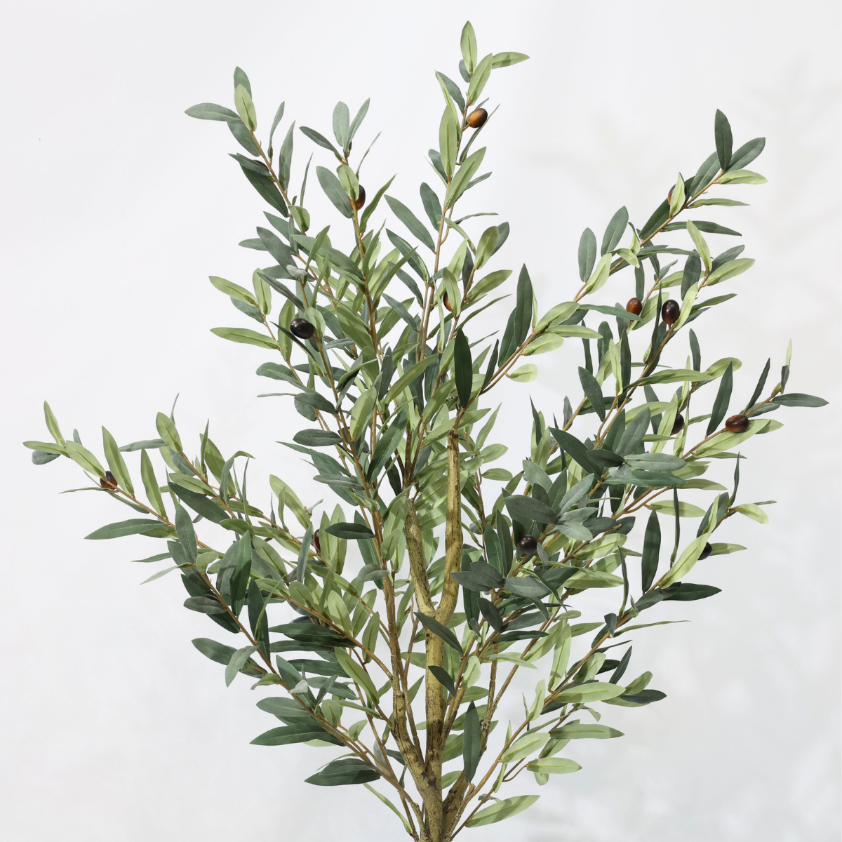 Olivo Artificiale Verde Smontabile 150cm, Pianta Finta in Plastica in Vaso per Decorazione Moderna Casa Ufficio Natale
