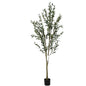210cm Artificial Olive Tree Detachable Dual Branches - Realistic Foliage
