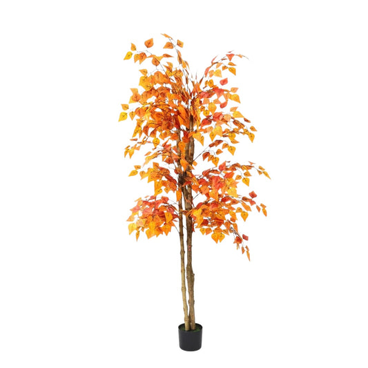 190cm Detachable Artificial Tree Yellow leaves Artificial Eucalyptus Tree