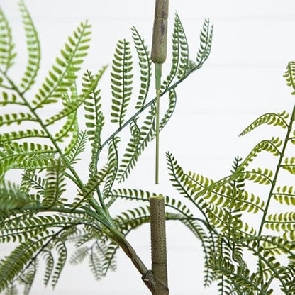 5ft Jacaranda Artificial Tree - Lifelike Green Leaves, Flexible Branches, Premium Craftsmanship, Includes Nursery Planter - Ideal for H