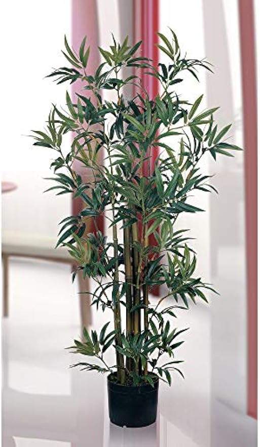 5040 Bamboo Silk Plant, 4-Feet, Green,49.5" x 9" x 9"