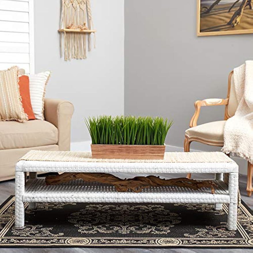 20in. Vanilla Grass Artificial Plant in Decorative Planter