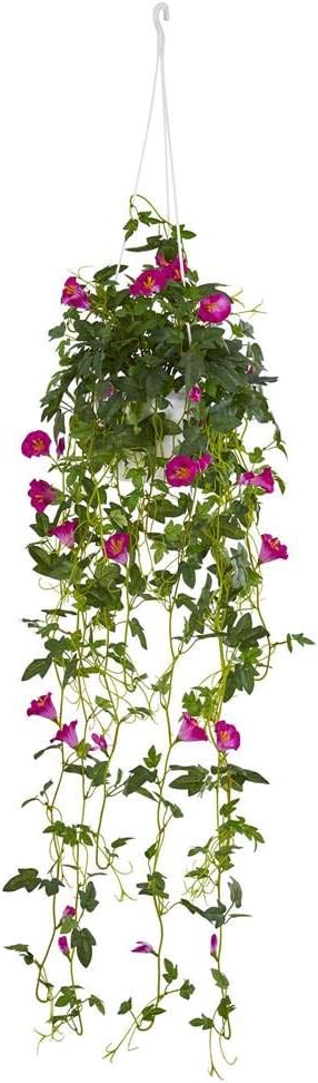 30in. Petunia Hanging Basket Artificial Plant