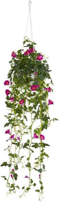 30in. Petunia Hanging Basket Artificial Plant