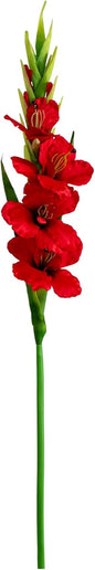 45-in Artificial Gladiolus Flower Stems, Set of 3 Long Stem Artificial Flowers for Home or Office Décor, Faux Gladiolus Flower Stems in No50