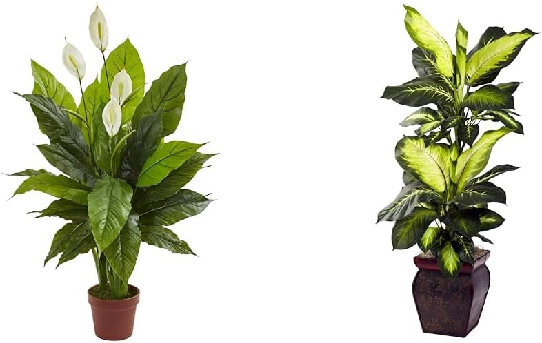Nearly Natural 42” Spathiphyllum Artificial (Real Touch) Silk Plants Green