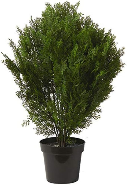 6881 3â€™ Cedar Artificial Bush (Indoor/Outdoor),Green