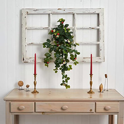 31in. Strawberry Hanging Bush with Berry (Set of 2)