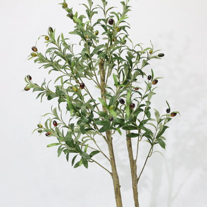 120cm Green Faux Olive tree Dual Canopy Artificial Olive Tree Potted