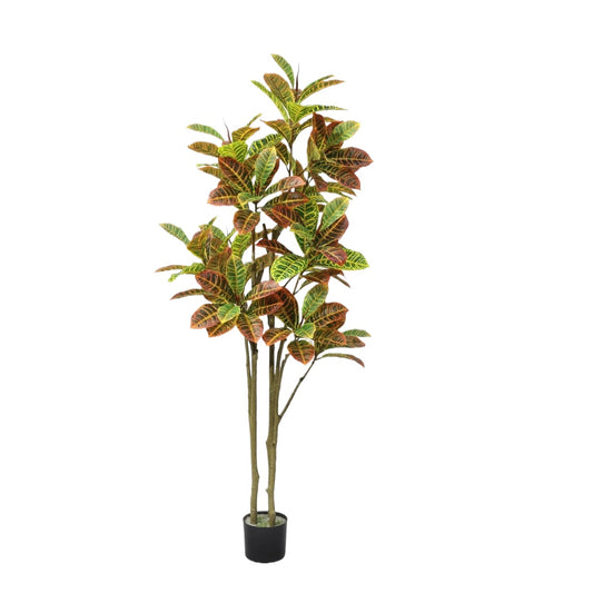 160cm Artificial Plant Colorful Variegated Leaves potted fake tree