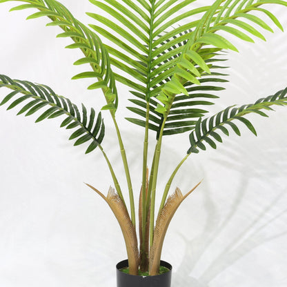 Palma Artificiale 90cm, Pianta Finta Tropicale Verde in Vaso con Foglie in Plastica per Decorazione Casa Natale