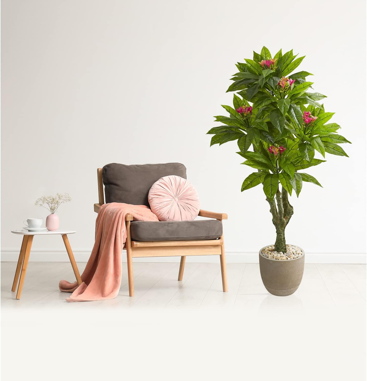 5ft. Plumeria Artificial Tree in Decorative Planter UV Resistant (Indoor/Outdoor)