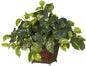 6681 15in. Pothos with Decorative Vase Silk Plant,Green,17.5" x 10.125" x 10.125" No50