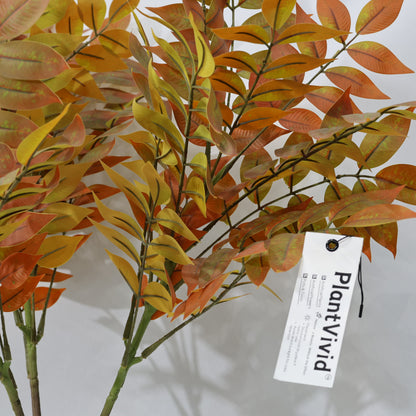 3 Pcs 70cm Artificial Plant Red Lacquer Branches Faux Plants Bendable Stems