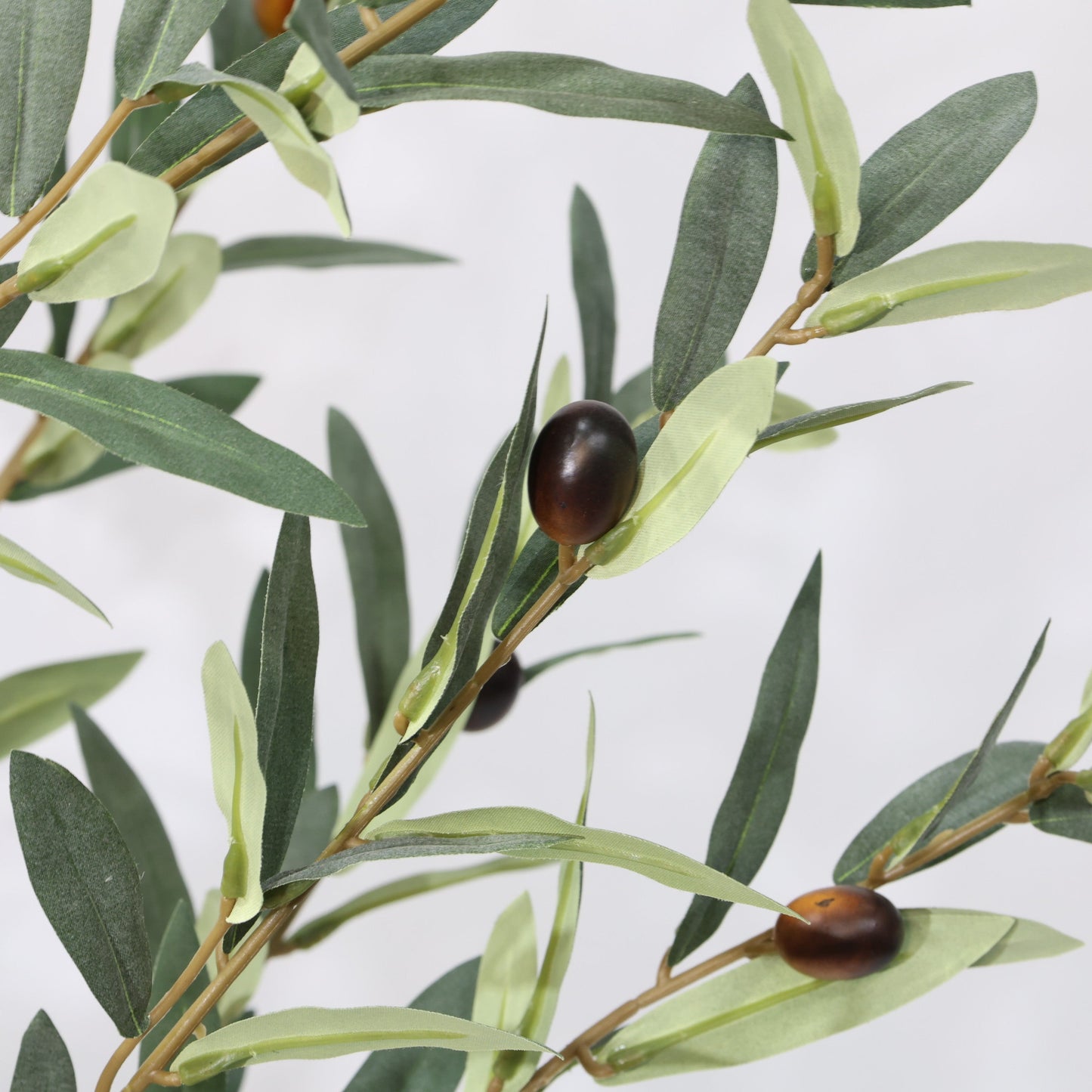 Olivo Artificiale Verde Smontabile 150cm, Pianta Finta in Plastica in Vaso per Decorazione Moderna Casa Ufficio Natale