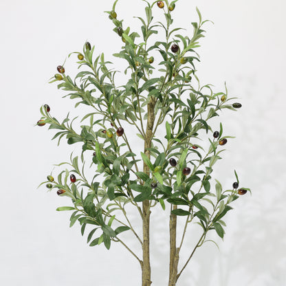 120cm Green Faux Olive tree Dual Canopy Artificial Olive Tree Potted