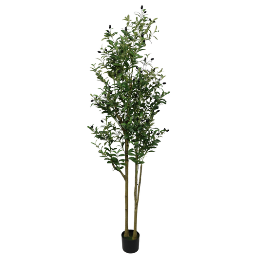 180cm Green Tall Faux Tree Artificial Olive Tree Fake Plant with Pot