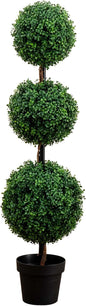 4ft. Artificial Triple Ball Boxwood Topiary Tree (Indoor/Outdoor) No50