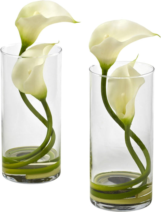 Double Calla Lily with Cylinder (Set of 2) No50