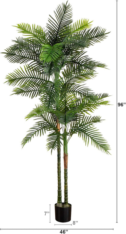 8ft. UV Resistant Artificial Double Robellini Palm Tree (Indoor/Outdoor) No50