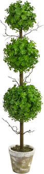3ft. Eucalyptus Triple Ball Topiary Artificial Tree