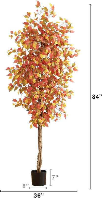 7ft. Autumn Ficus Artificial Fall Tree