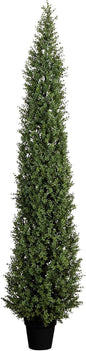 8ft UV-Resistant Artificial Boxwood Topiary Tree – Lifelike Faux Plant for Indoor and Outdoor Decor, Includes Nursery Planter, Ideal fo