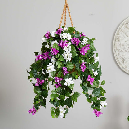 30in. Mixed Bougainvillea Artificial Plant Hanging Basket