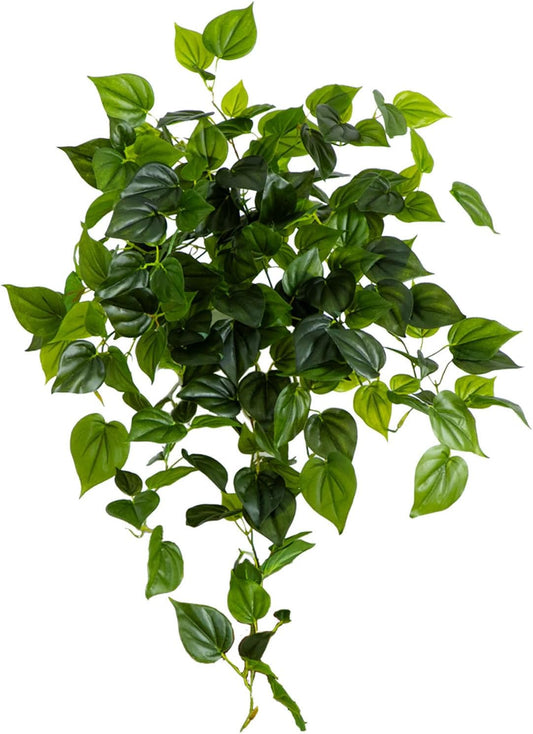 Nearly Natural 32-Inch UV Resistant Artificial Philodendron Hanging Plant Set of 2, Lifelike Greenery for Indoor and Outdoor Décor