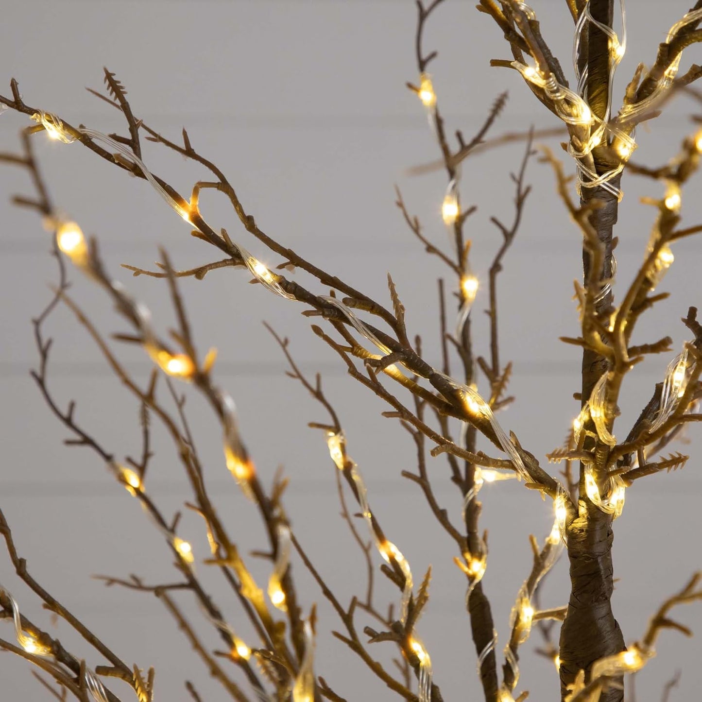 5ft. Pre-Lit Artificial Twig Tree with 360 Warm White LED Lights