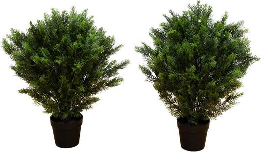 3ft Cedar Artificial Tree - UV Resistant, Realistic Greenery, Indoor/Outdoor Decor, Comes in Set of 2, Perfect for Home, Office, Patio