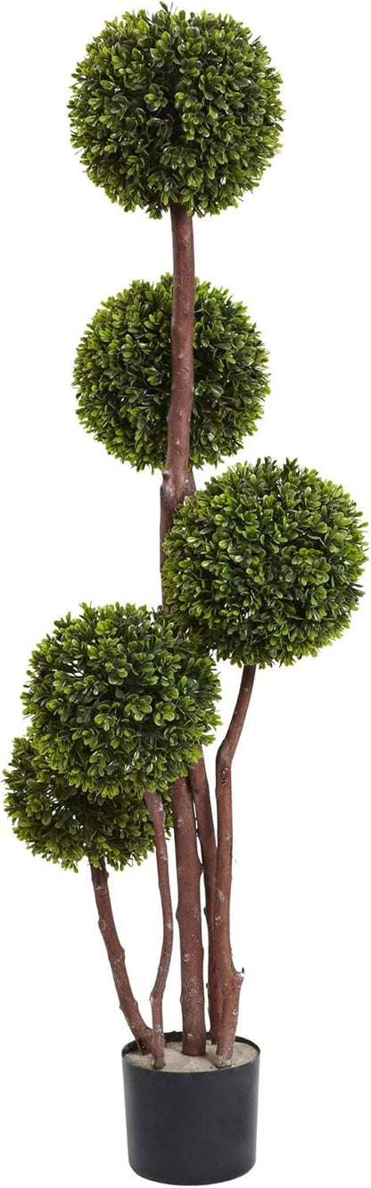 4ft. Boxwood Topiary Tree UV Resistant (Indoor/Outdoor)