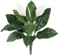 24in. Spathiphyllum (Set of 3) Artificial Plant, Green, 3 Count