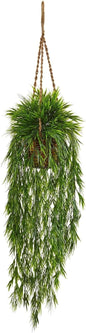 Mini Bamboo Artificial Plant Hanging Basket
