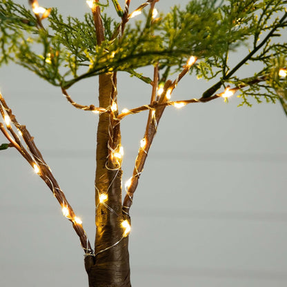 3ft. Lighted Artificial Cypress Tree with 120 Warm White LED Lights