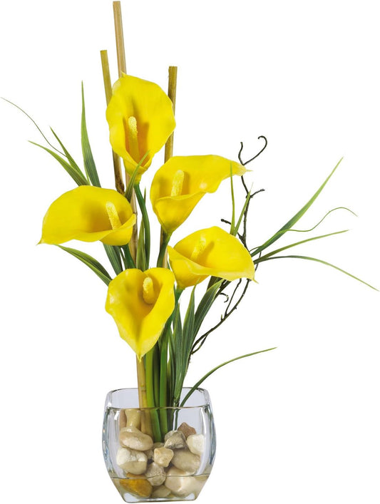 Calla Lily Liquid Illusion Silk Flower Arrangement No50