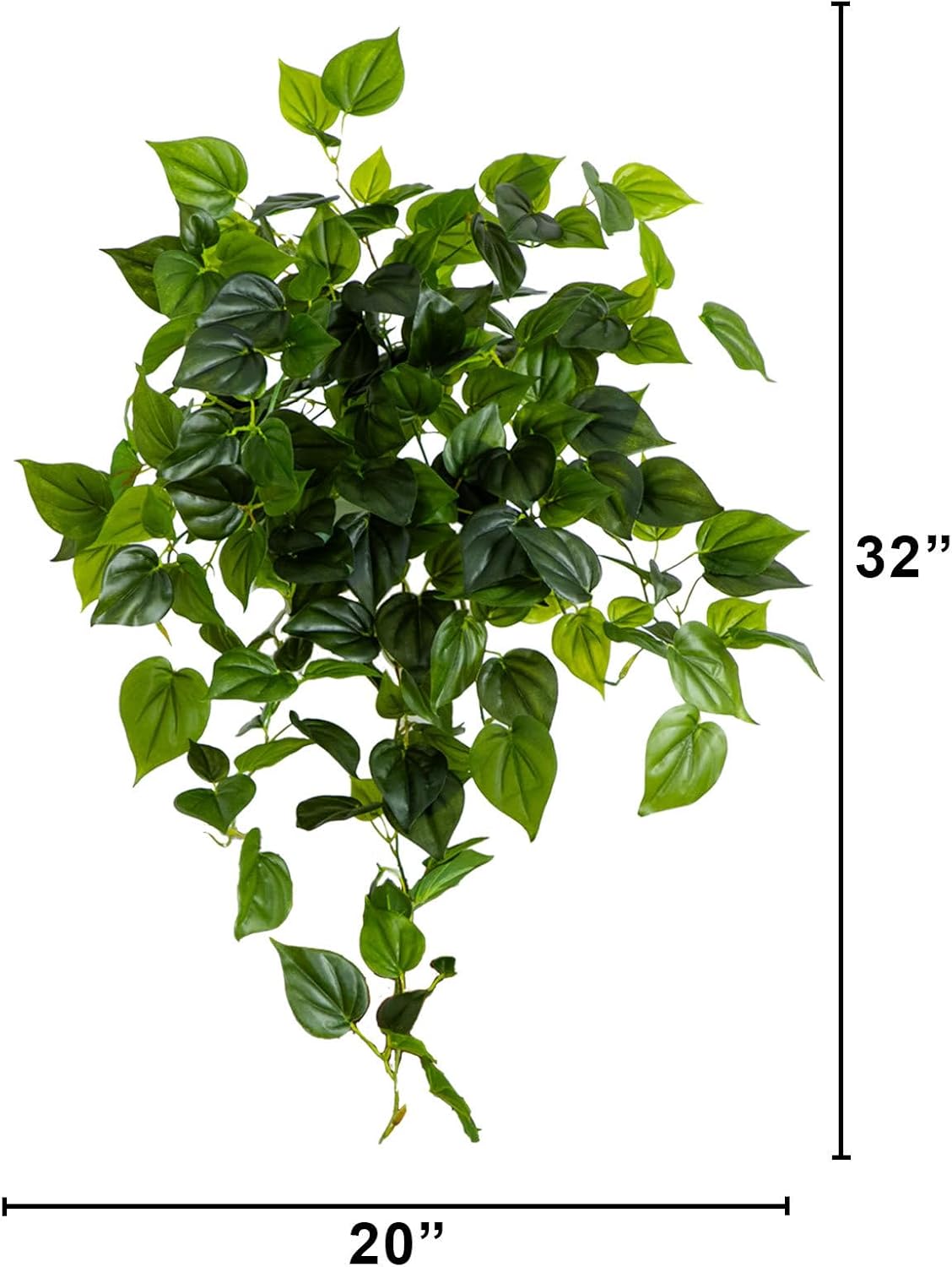 Nearly Natural 32-Inch UV Resistant Artificial Philodendron Hanging Plant Set of 2, Lifelike Greenery for Indoor and Outdoor Décor