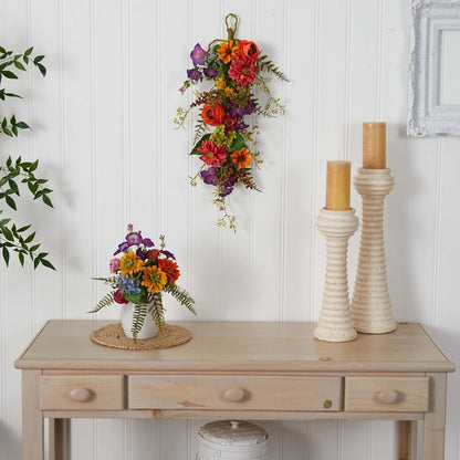 4578 Garden Flower Teardrop,24"