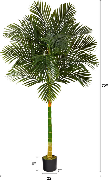 Nearly Natural 6ft. Golden Cane Artificial Palm Tree