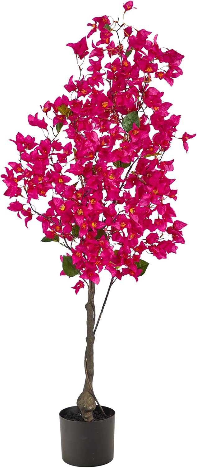 4ft. Bougainvillea Artificial Tree, Pink, 19 in. W x 9 in. D x 48 in. H