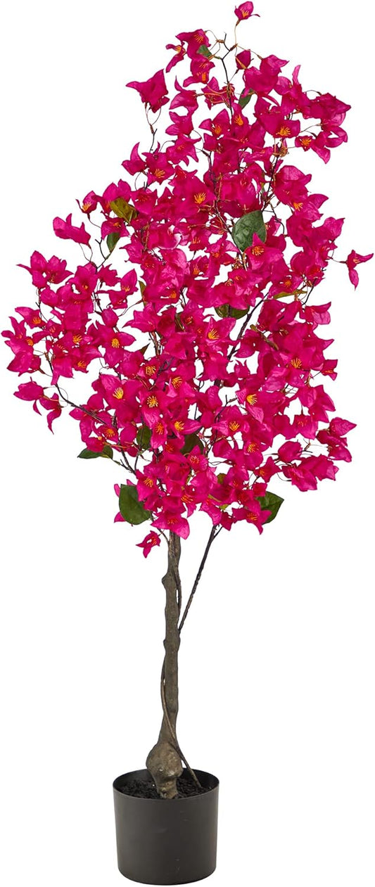 4ft. Bougainvillea Artificial Tree, Pink, 19 in. W x 9 in. D x 48 in. H