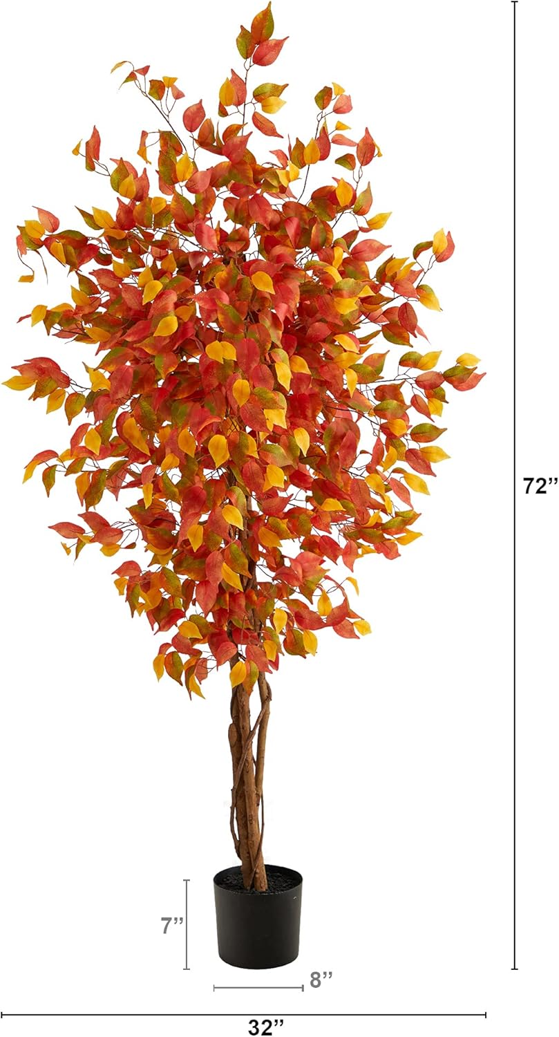 6ft. Autumn Ficus Artificial Fall Tree
