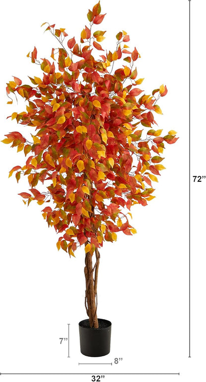6ft. Autumn Ficus Artificial Fall Tree