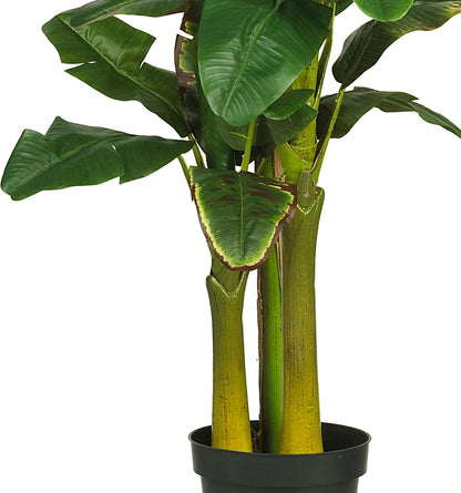 5226 6ft. Triple Stalk Banana Silk Tree , Green , 53.25" x 13" x 11.5"