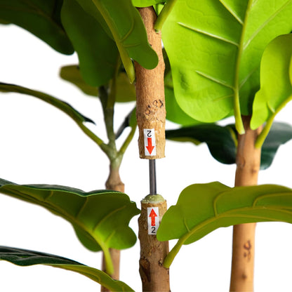 4ft. Artificial Fiddle Leaf Tree in Decorative White Planter