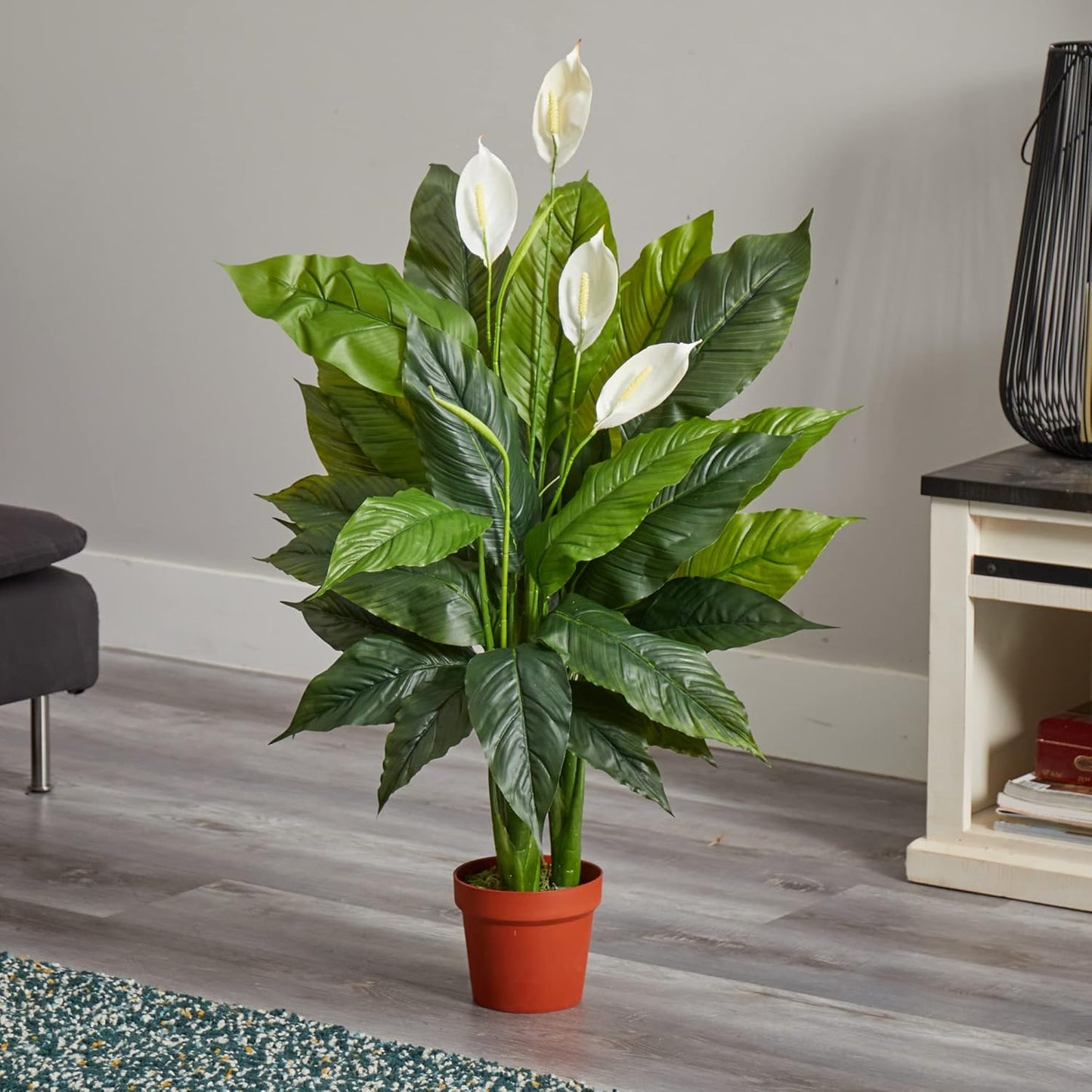 Nearly Natural 42” Spathiphyllum Artificial (Real Touch) Silk Plants Green