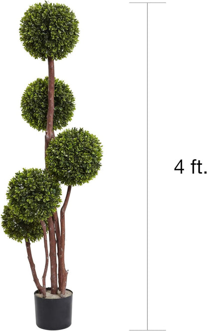 4ft. Boxwood Topiary Tree UV Resistant (Indoor/Outdoor)