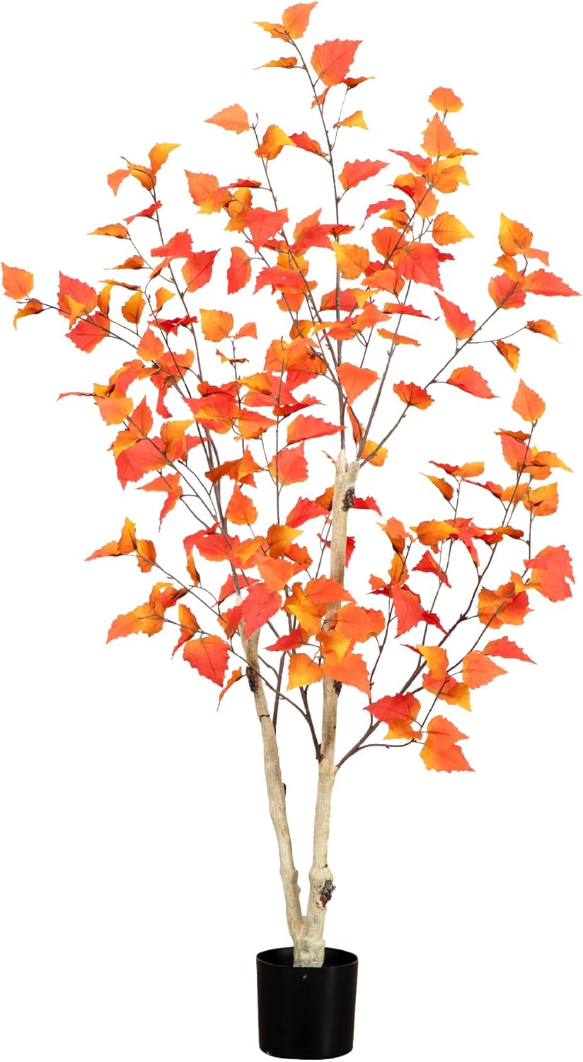 4ft. Autumn Birch Artificial Fall Tree