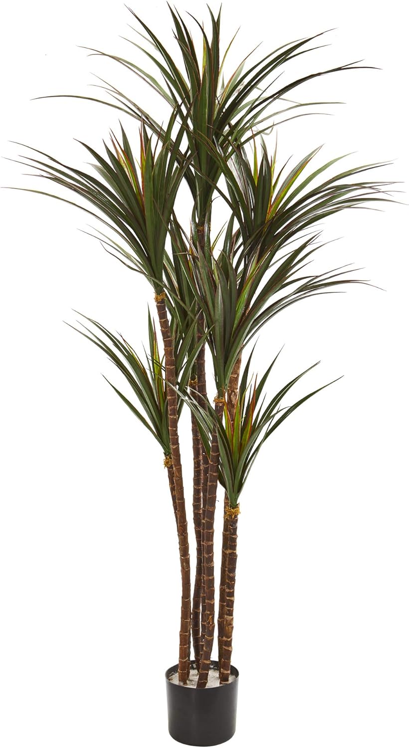 5.5’ Giant Yucca Artificial UV Resistant Silk Trees Green, 66 in. h x 25 in. w x 18 in. d