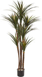 5.5’ Giant Yucca Artificial UV Resistant Silk Trees Green, 66 in. h x 25 in. w x 18 in. d